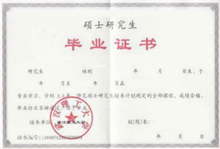 專業(yè)碩士證書